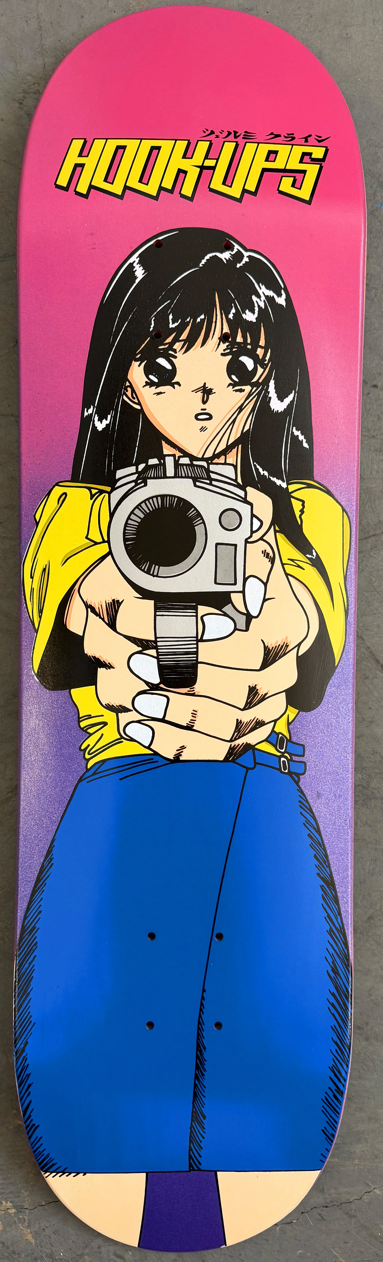 1 of 1 SIGNED Barrel of a Gun - 8.25 X 32.25 HAND PAINTED METALLIC PURPLE/PINK - Image 3