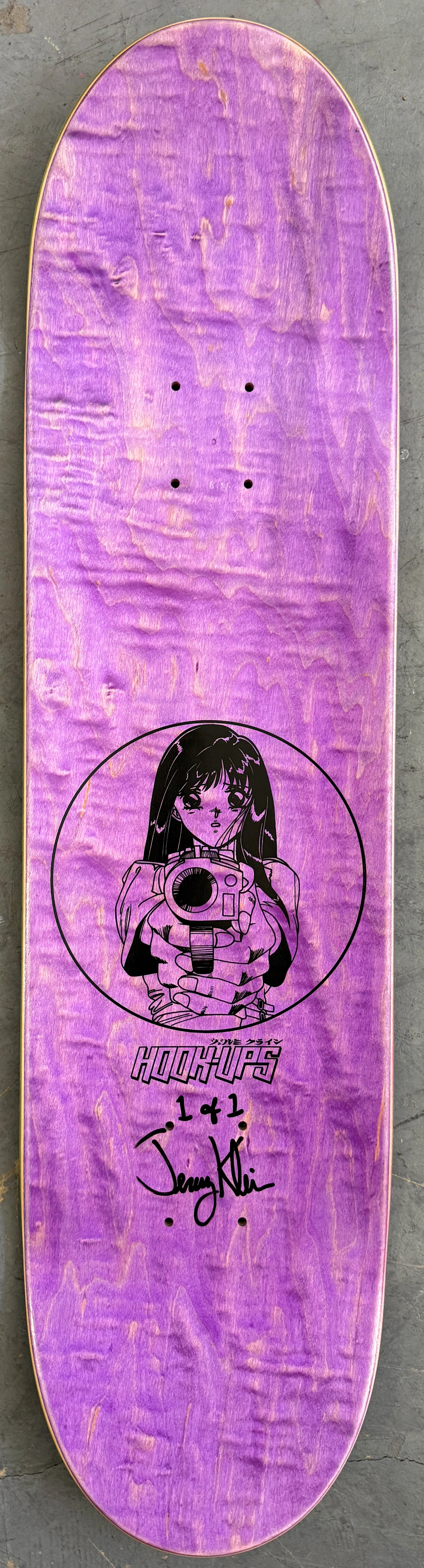 1 of 1 SIGNED Barrel of a Gun - 8.25 X 32.25 HAND PAINTED METALLIC PURPLE/PINK - Image 4