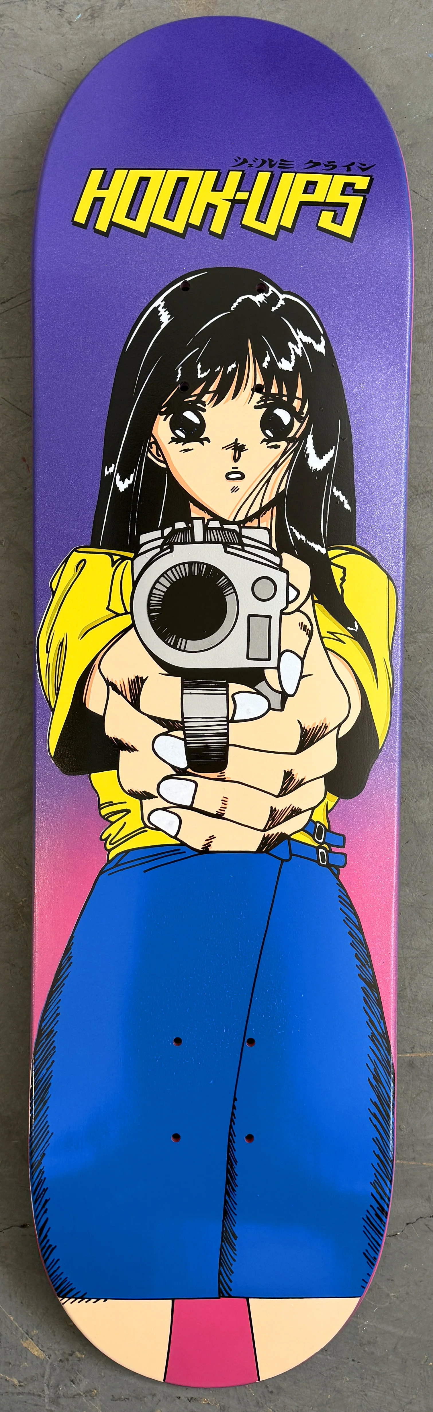 1 of 1 SIGNED Barrel of a Gun - 8.25 X 32.25 HAND PAINTED PURPLE/PINK - Image 3