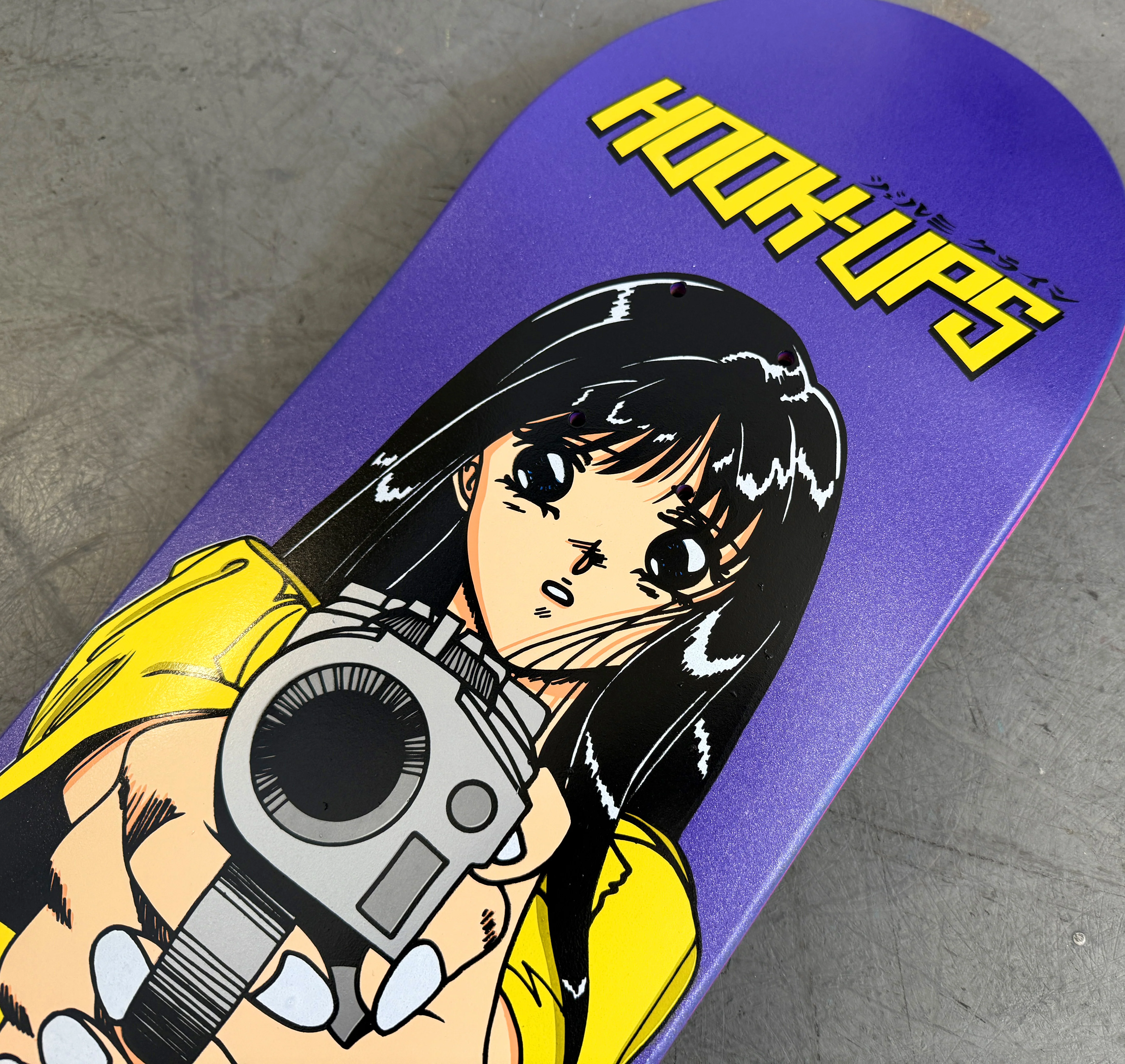 1 of 1 SIGNED Barrel of a Gun - 8.25 X 32.25 HAND PAINTED PURPLE/PINK - Image 5