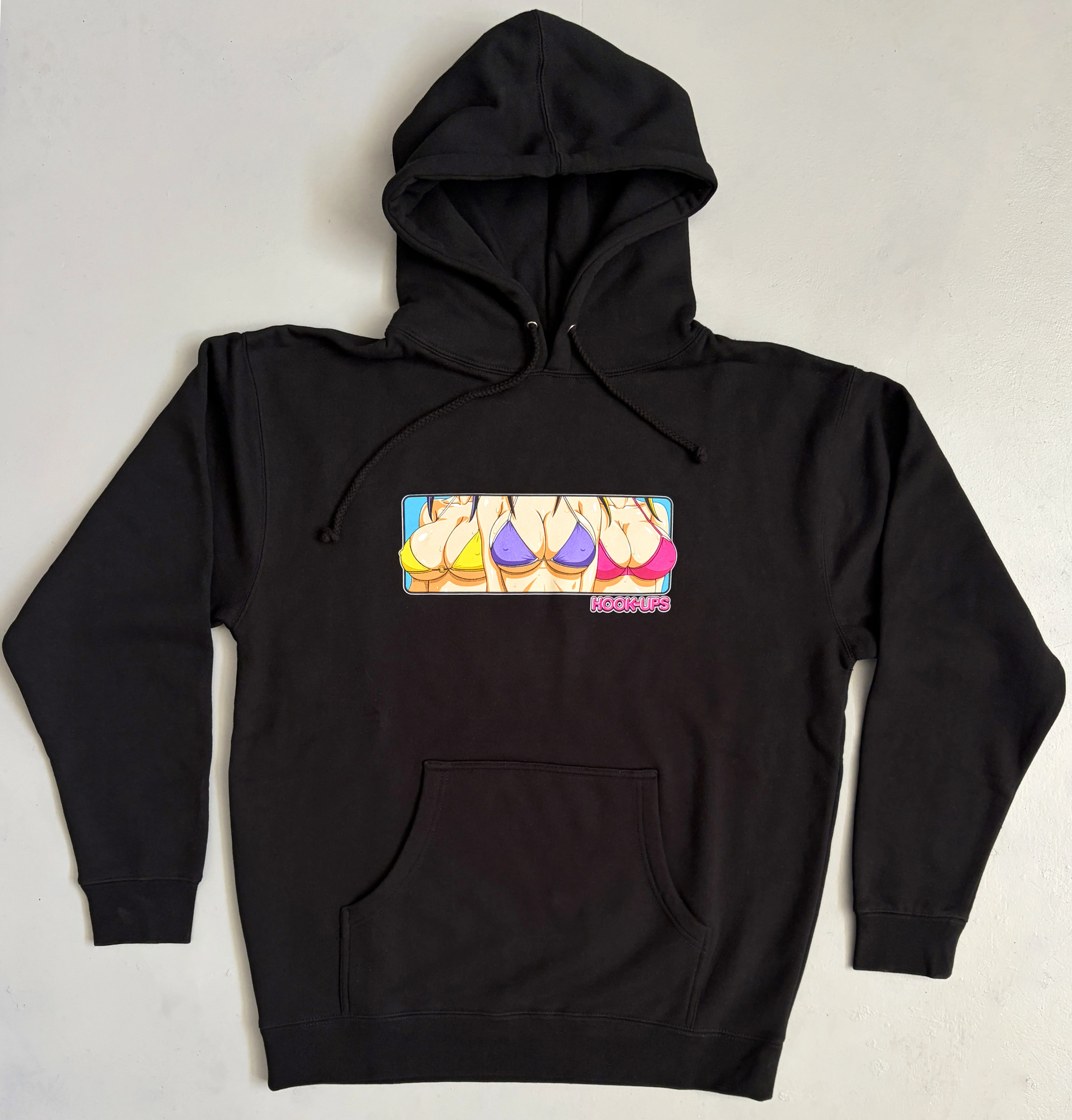 3 Girls HEAVYWEIGHT HOODED SWEATSHIRT - BLACK - Image 6