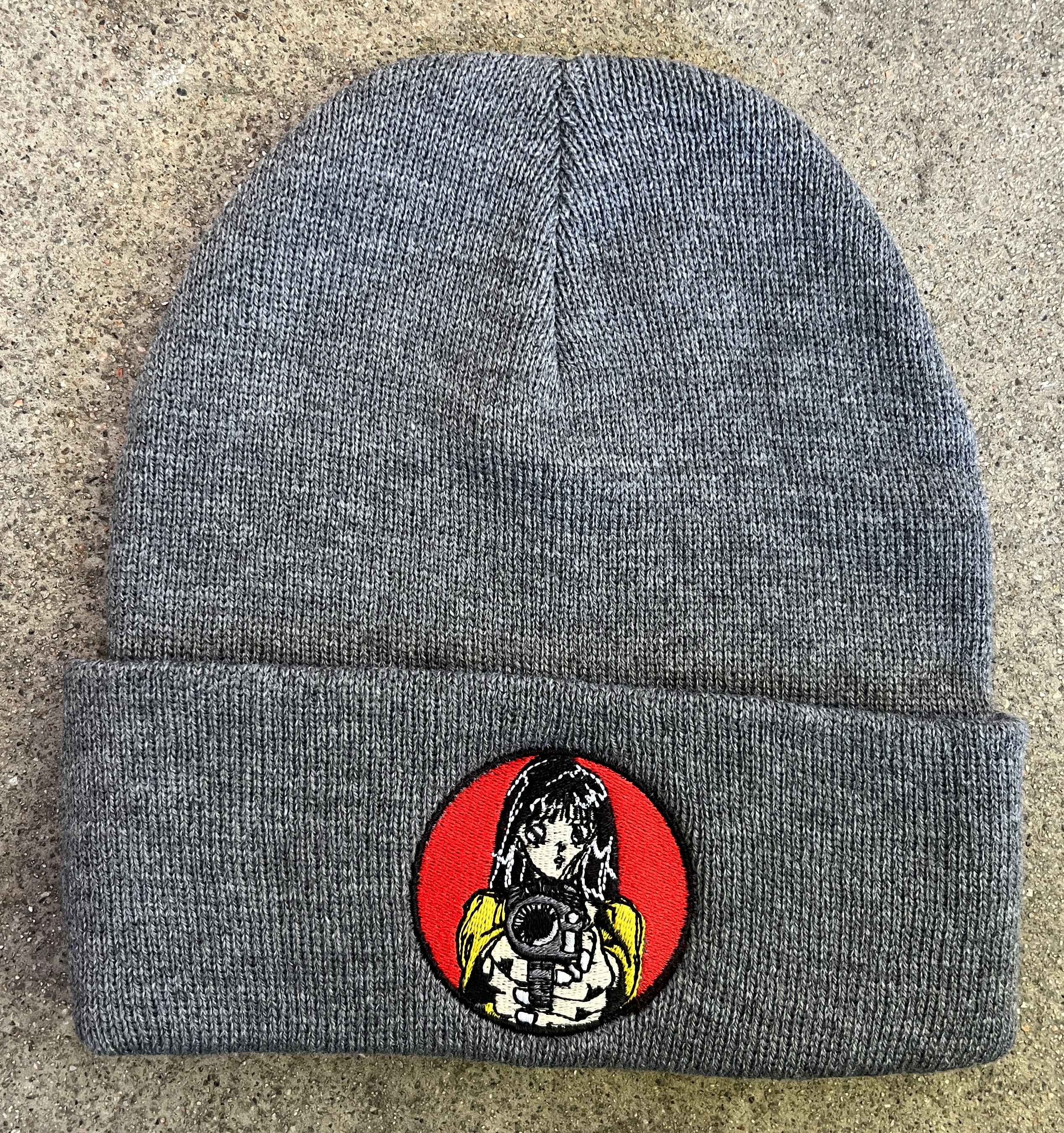 Barrel of a Gun Beanie - GREY - Image 3