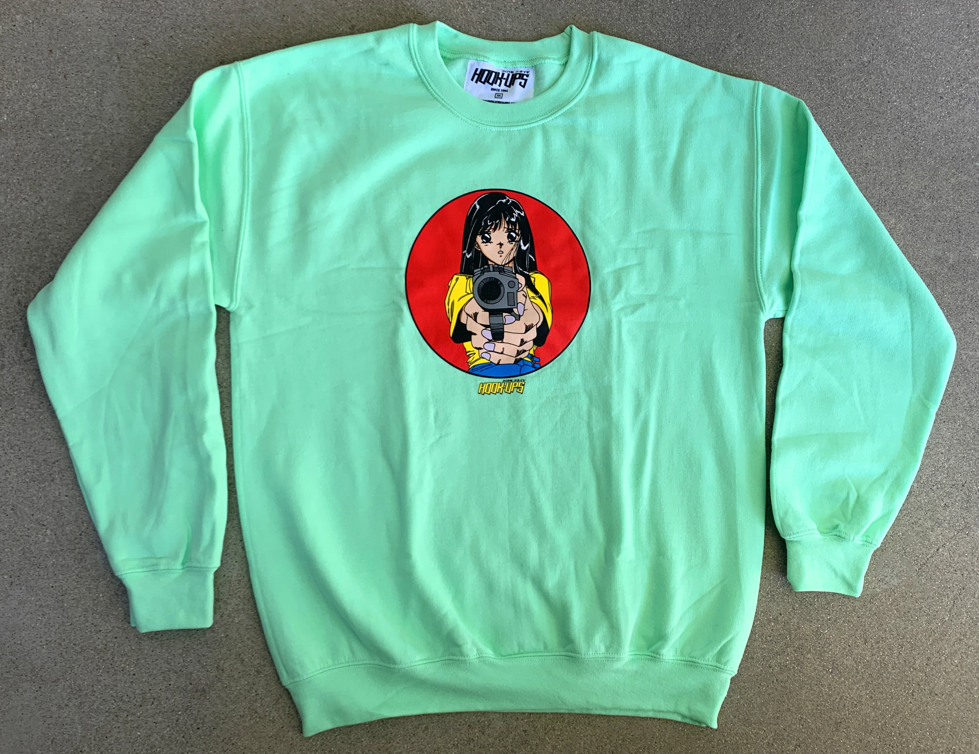 Barrel of a Gun Crew Sweatshirt - MINT GREEN - Image 3