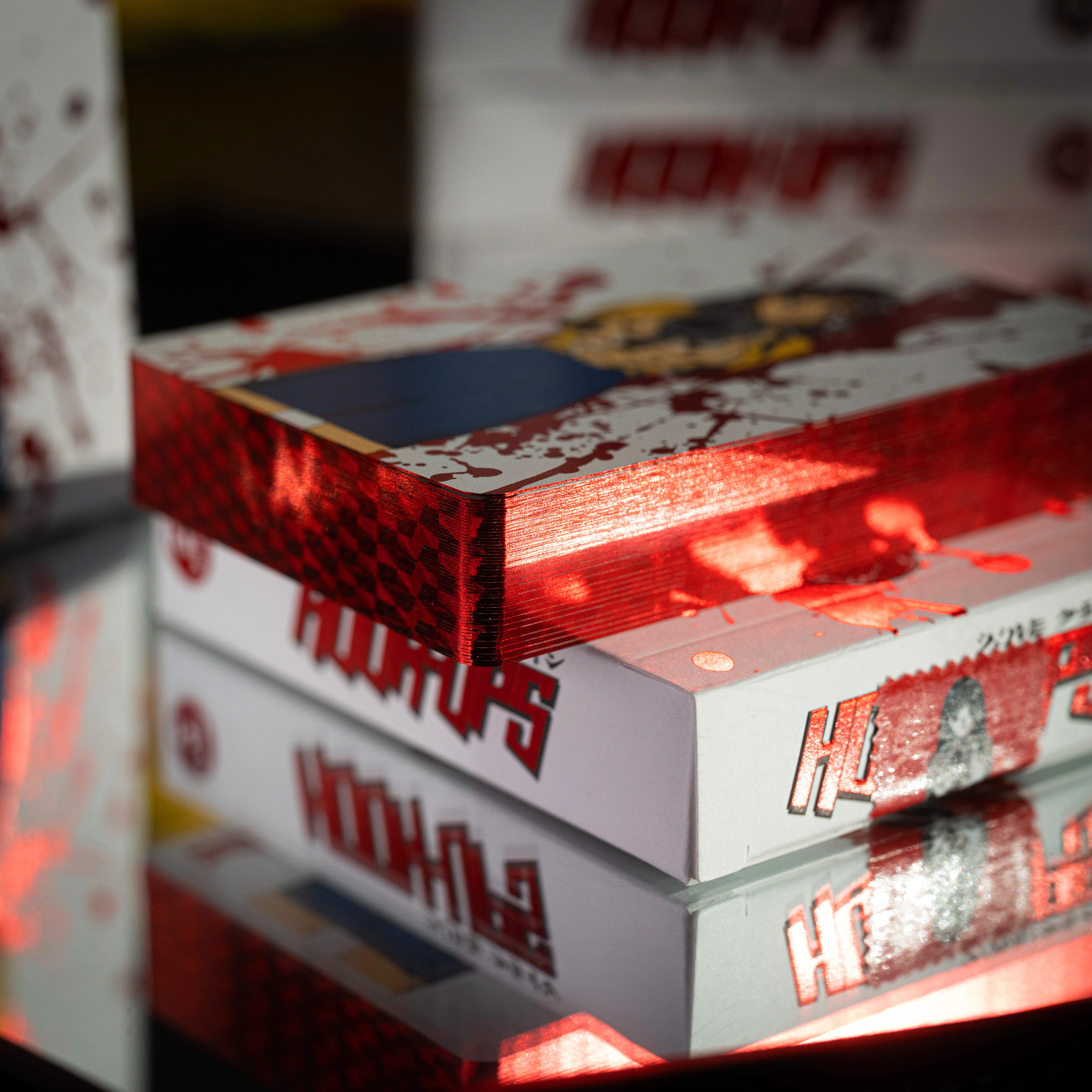 Barrel of a Gun GILDED LIMITED BLOOD SPLATTER FOIL DECK Red checkers - Image 2