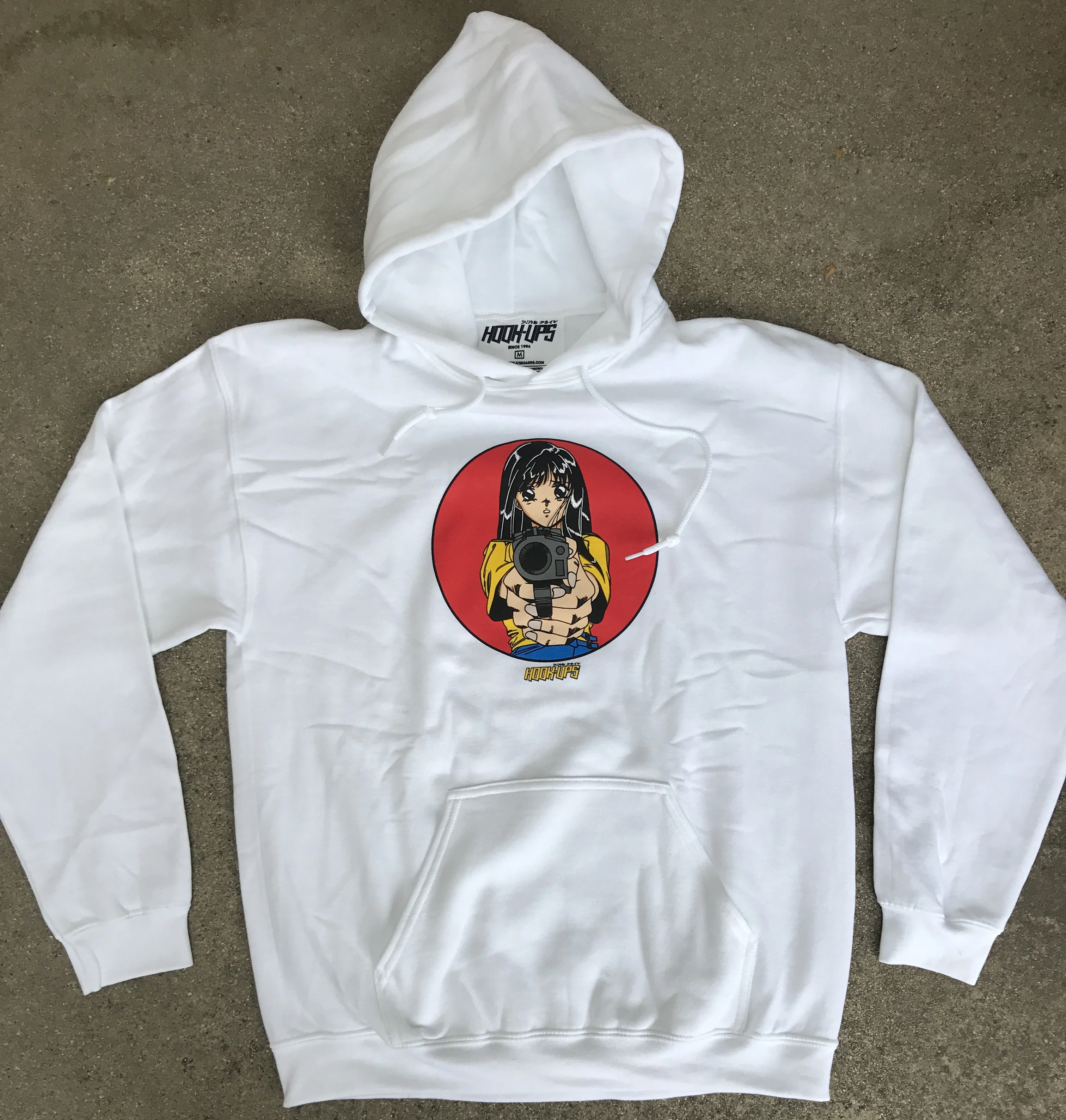 Barrel of a Gun Hooded Sweatshirt - WHITE - Image 2