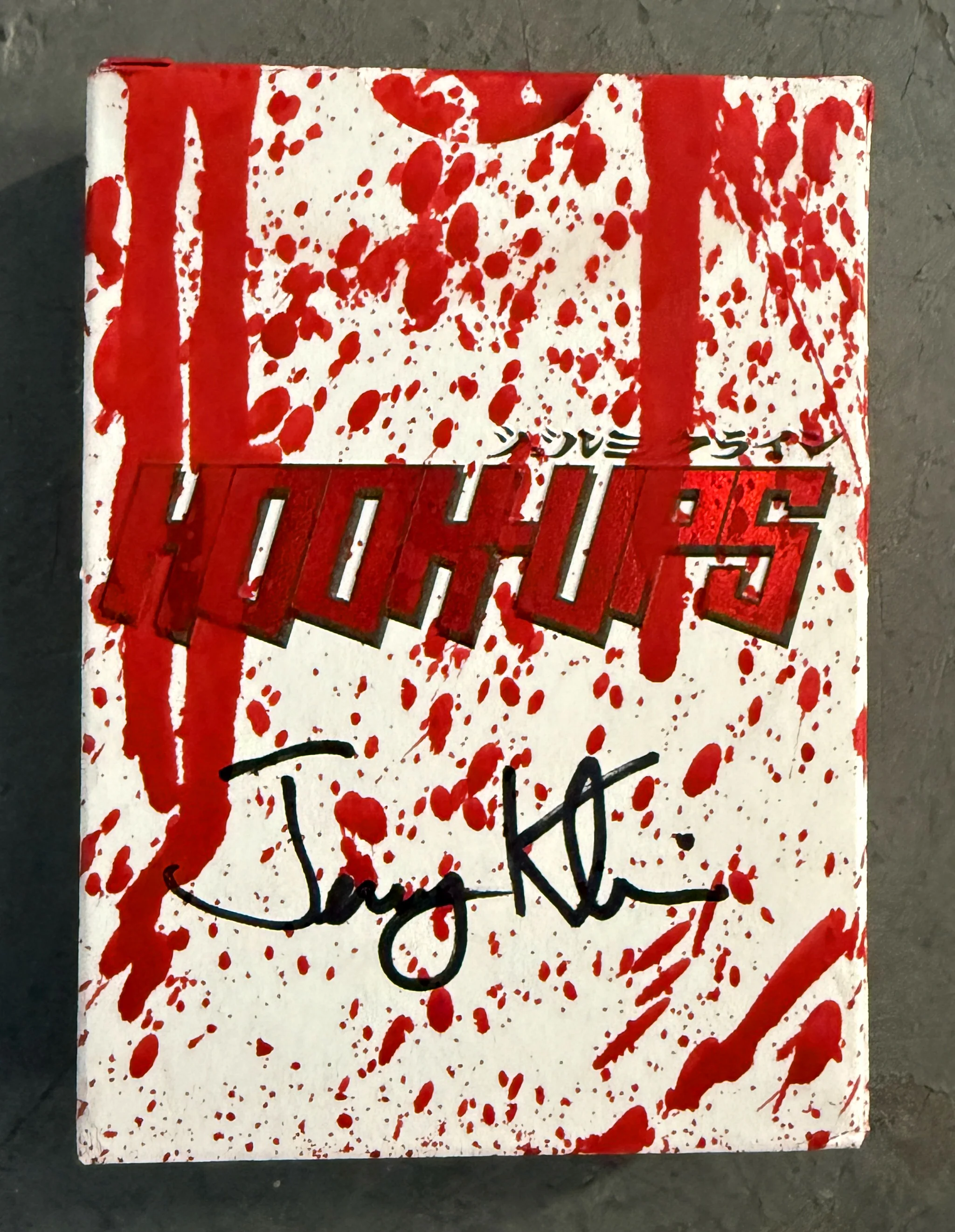 SIGNED Barrel of a Gun LIMITED BLOOD SPLATTER FOIL DECK extra blood box - Image 3