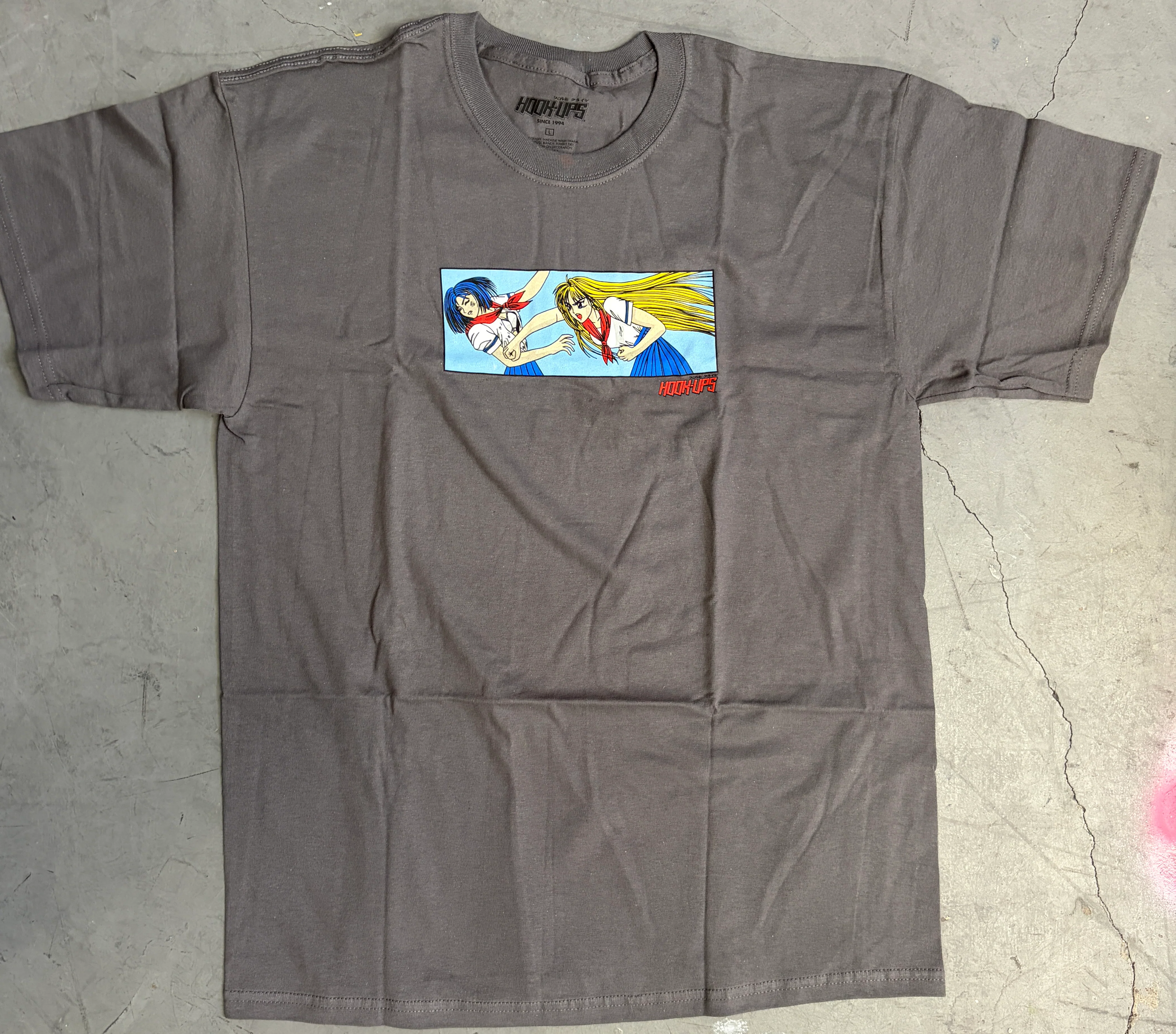 Battle School T-shirt - CHARCOAL - NEW OLD STOCK FROM 2013 - Image 2