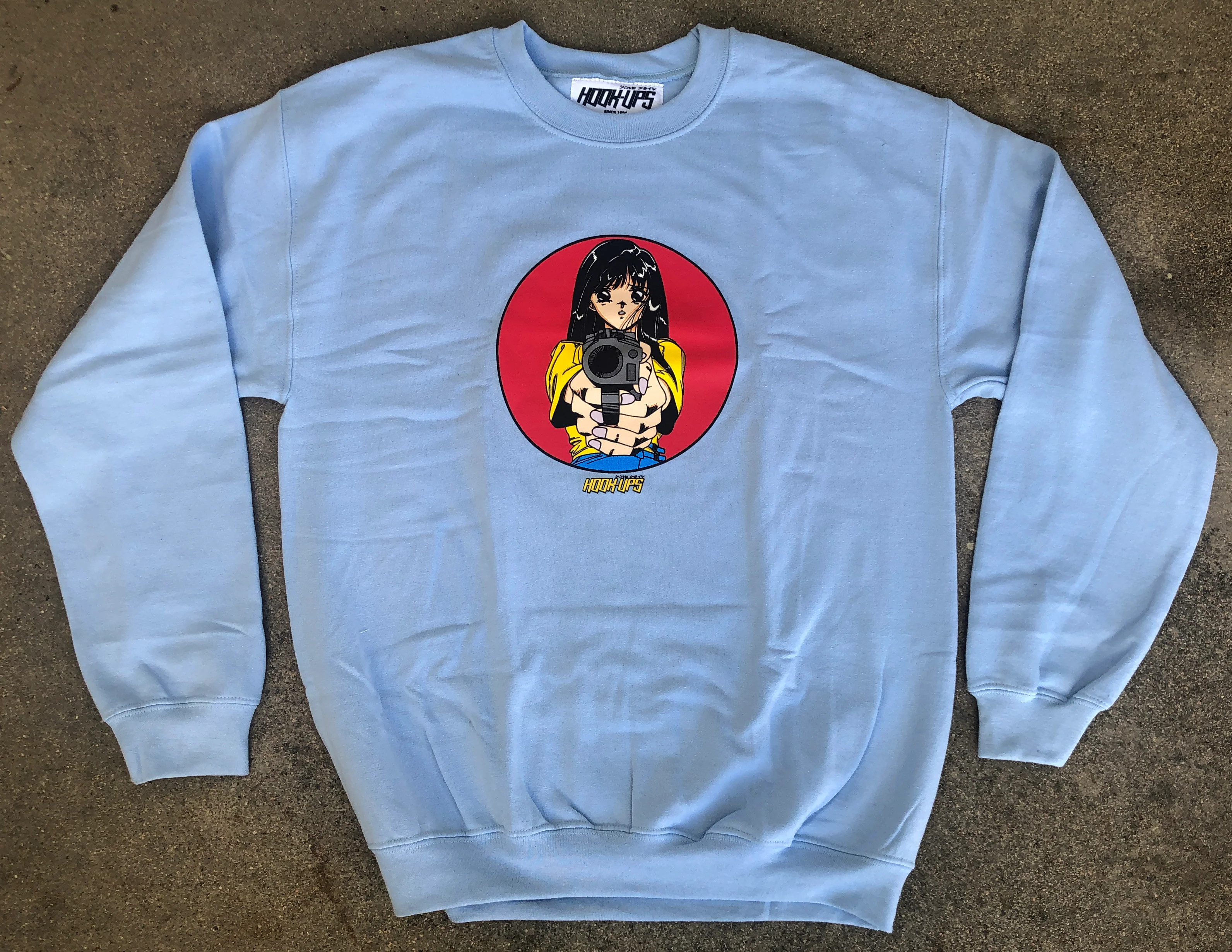 Barrel of a Gun Crew Sweatshirt POWDER BLUE - Image 2