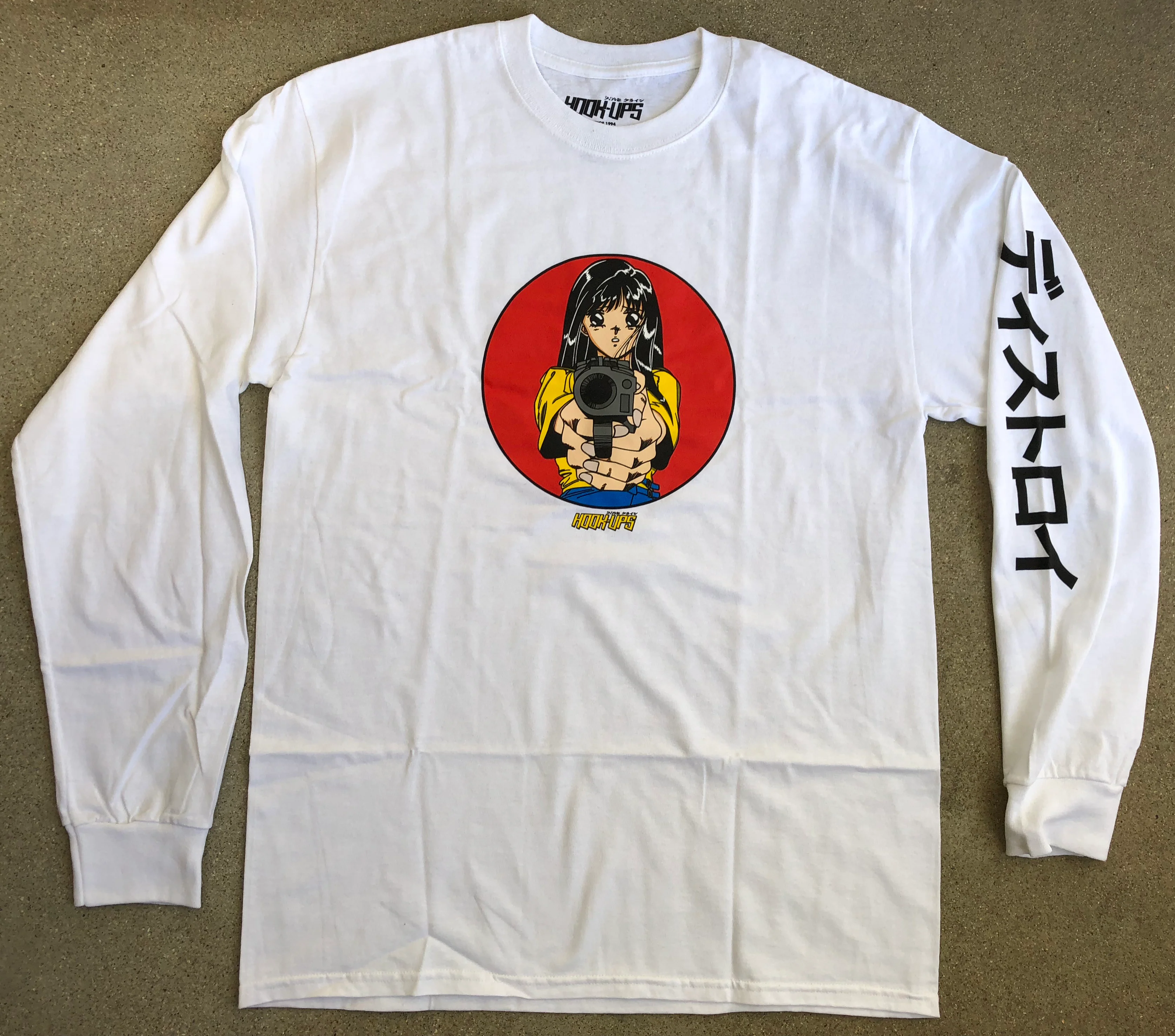 deluxe barrel of a gun LONG SLEEVE t-shirt WHITE - Image 4