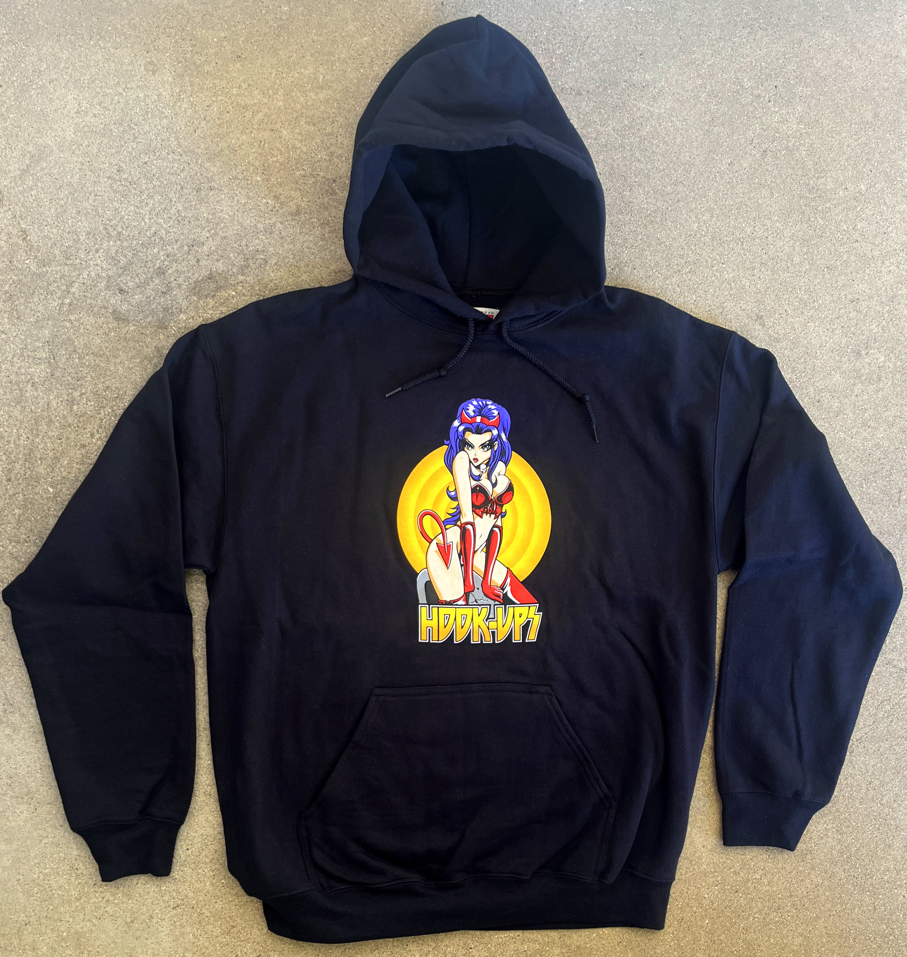 Devil Vixen Hooded Sweatshirt - BLACK - Image 2