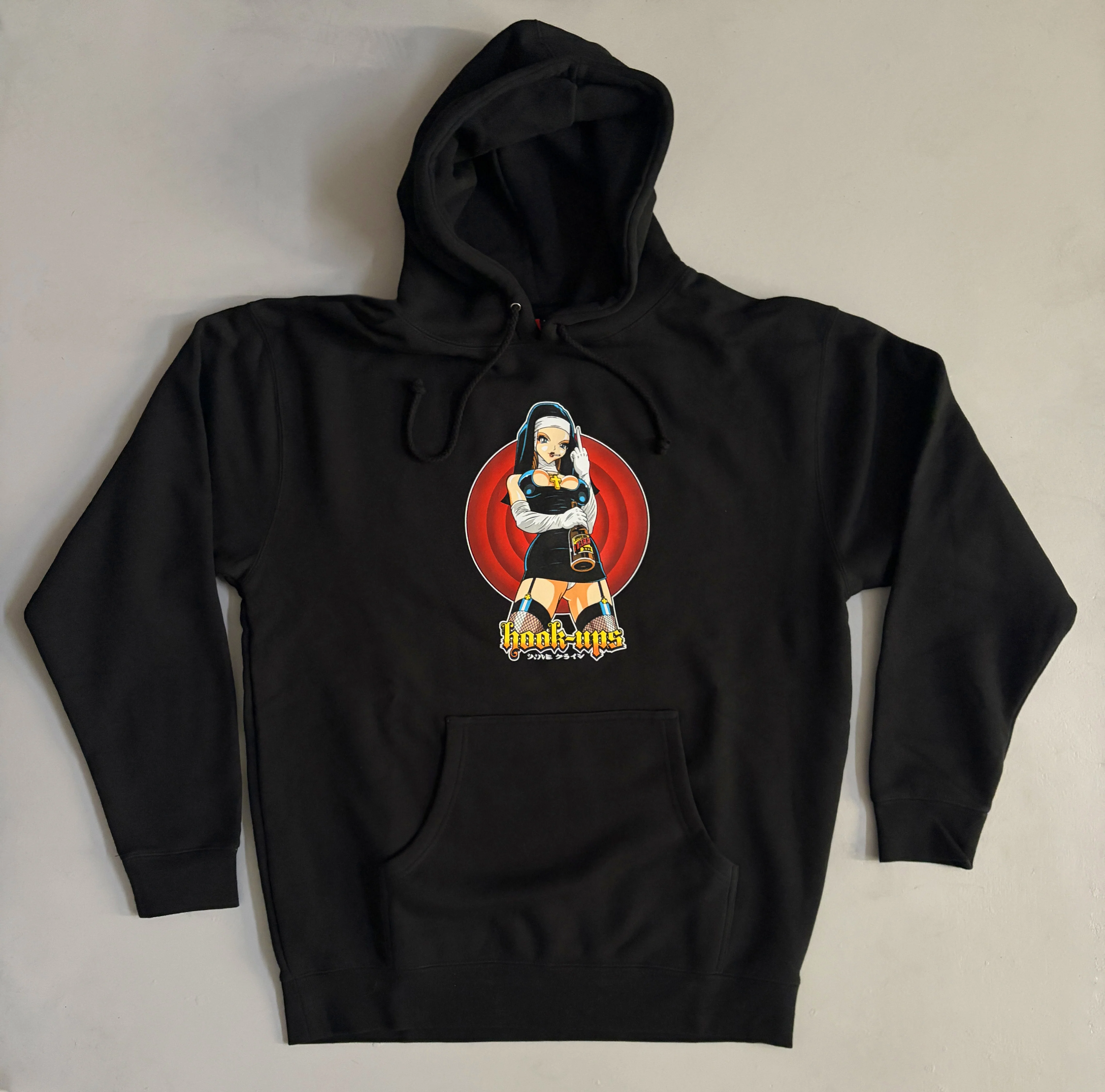 Evil Nun HEAVYWEIGHT HOODED SWEATSHIRT - BLACK - Image 3