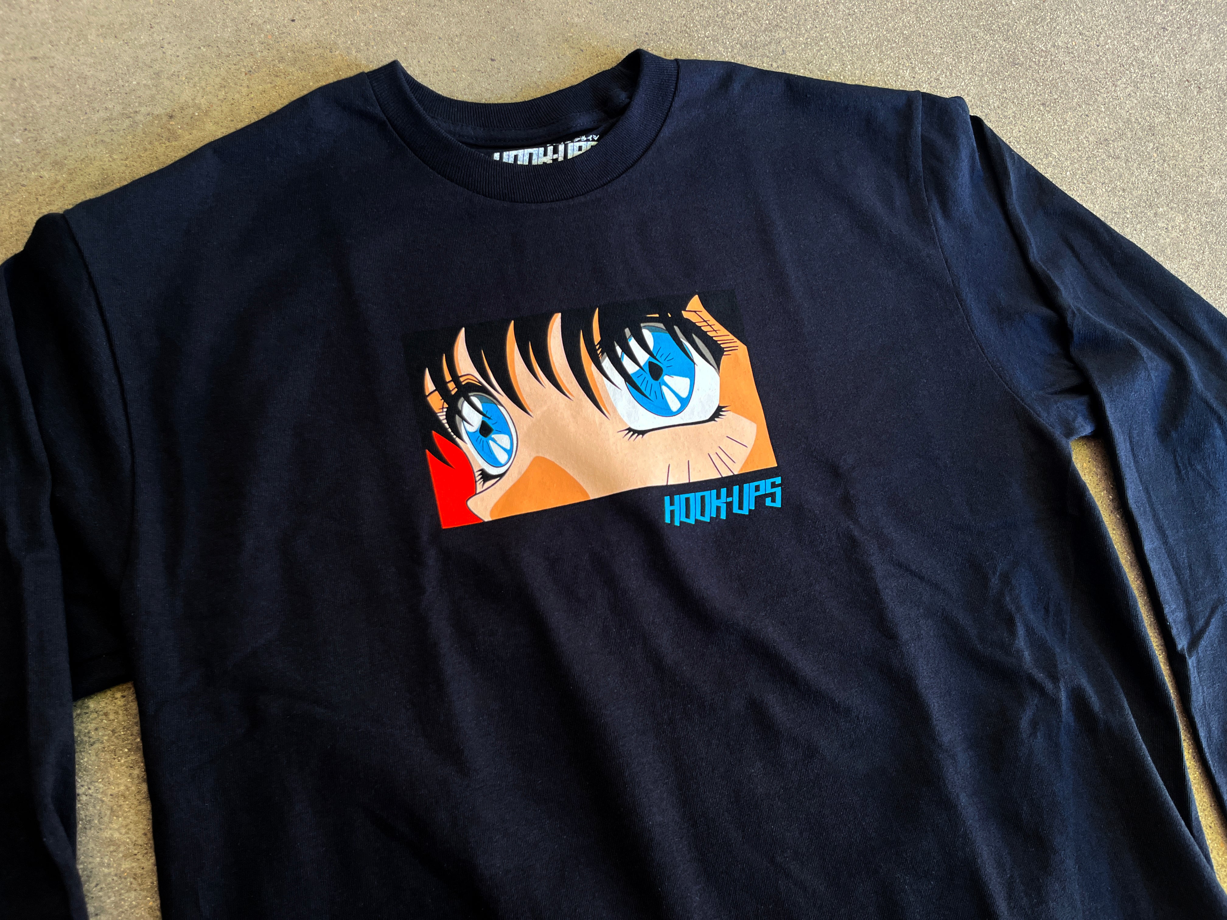 Eyes LONG SLEEVE t-shirt BLACK - Image 3