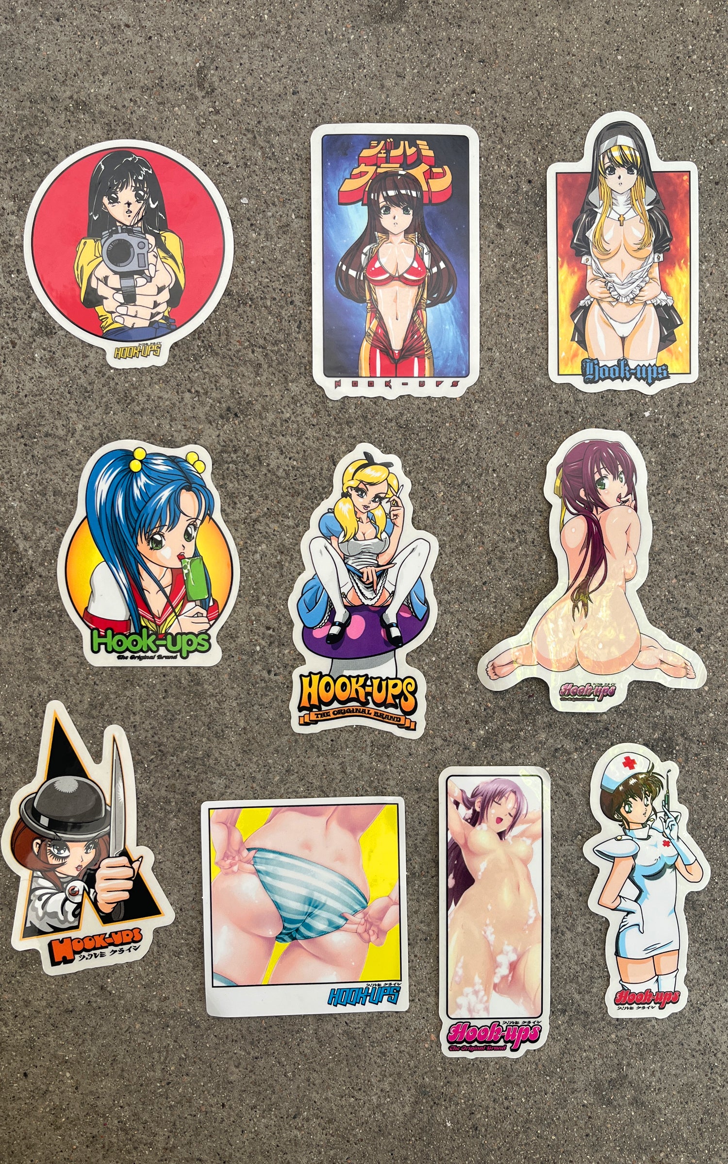 hook-ups assorted sticker 10 pack