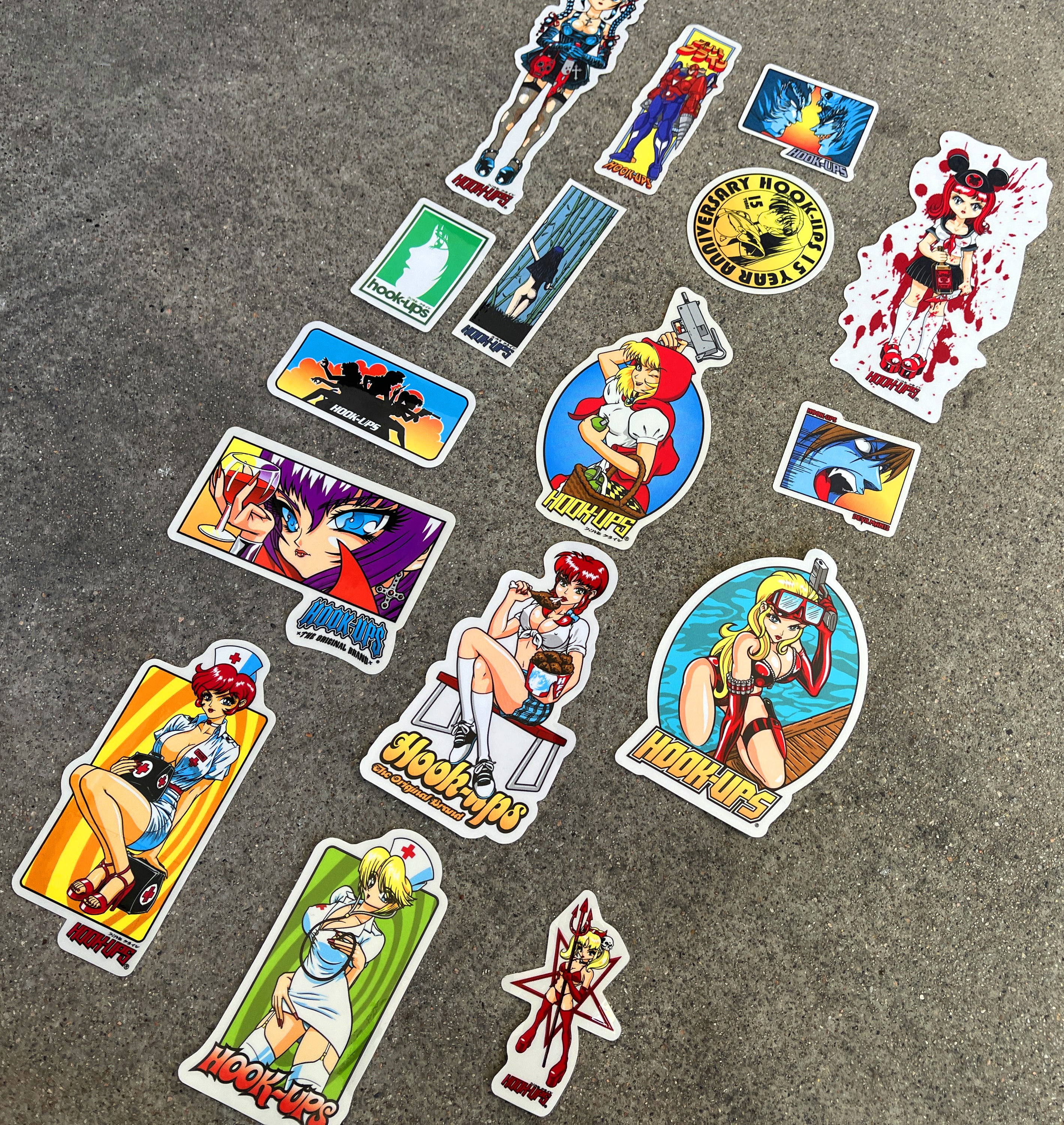 hook-ups classic stickers 16 pack - Image 2