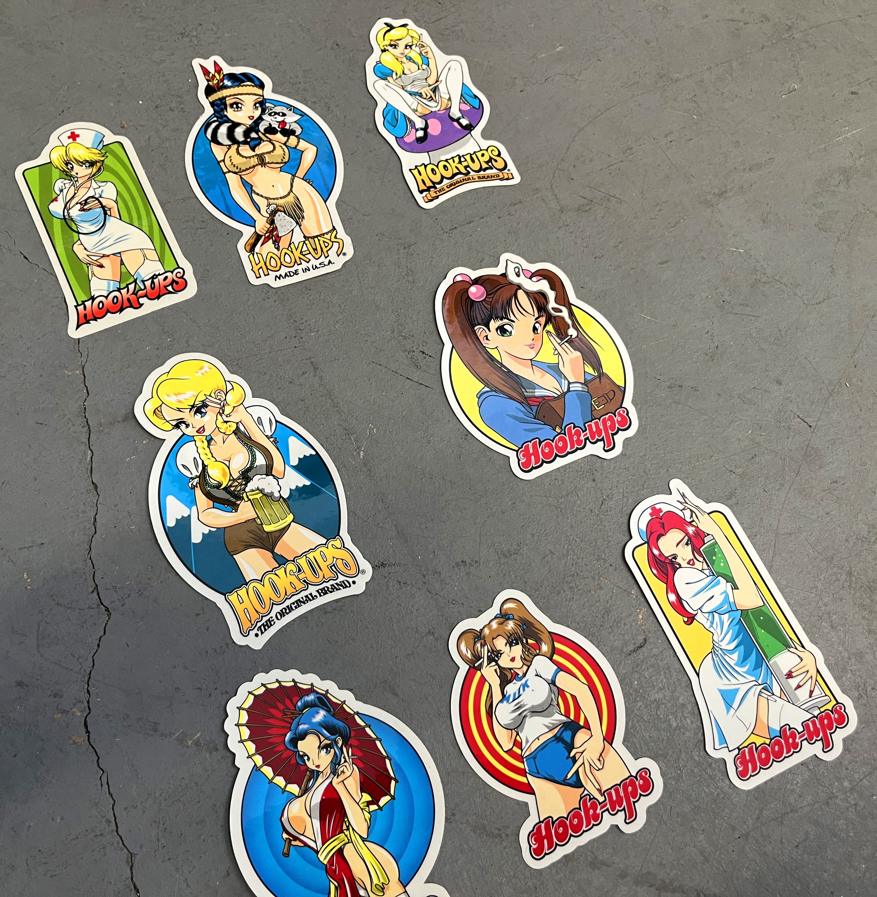 hook-ups classic stickers 8 pack - Image 2