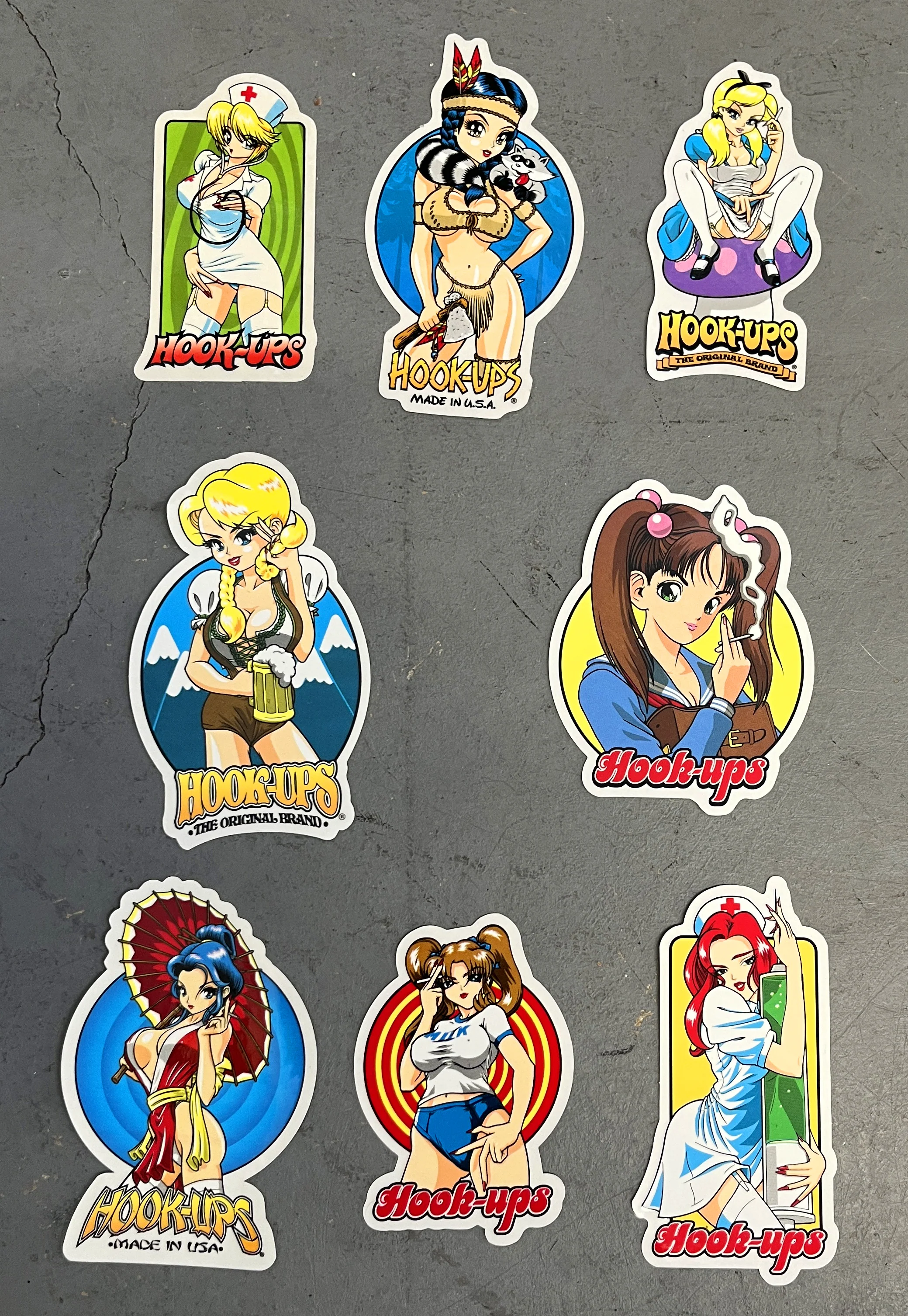 hook-ups classic stickers 8 pack - Image 3