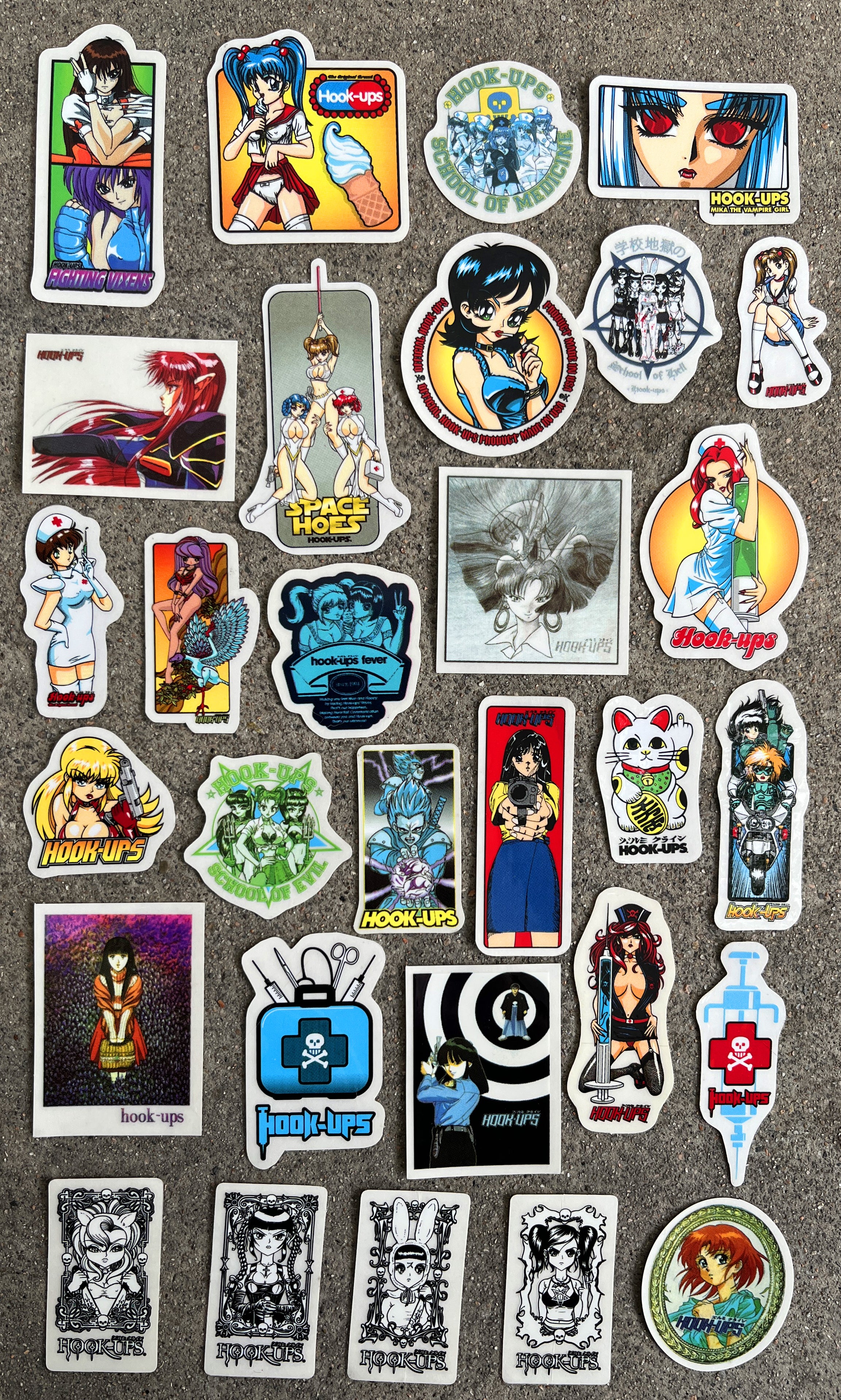 hook-ups mini size sticker pack #2 of 30 small stickers - Image 5