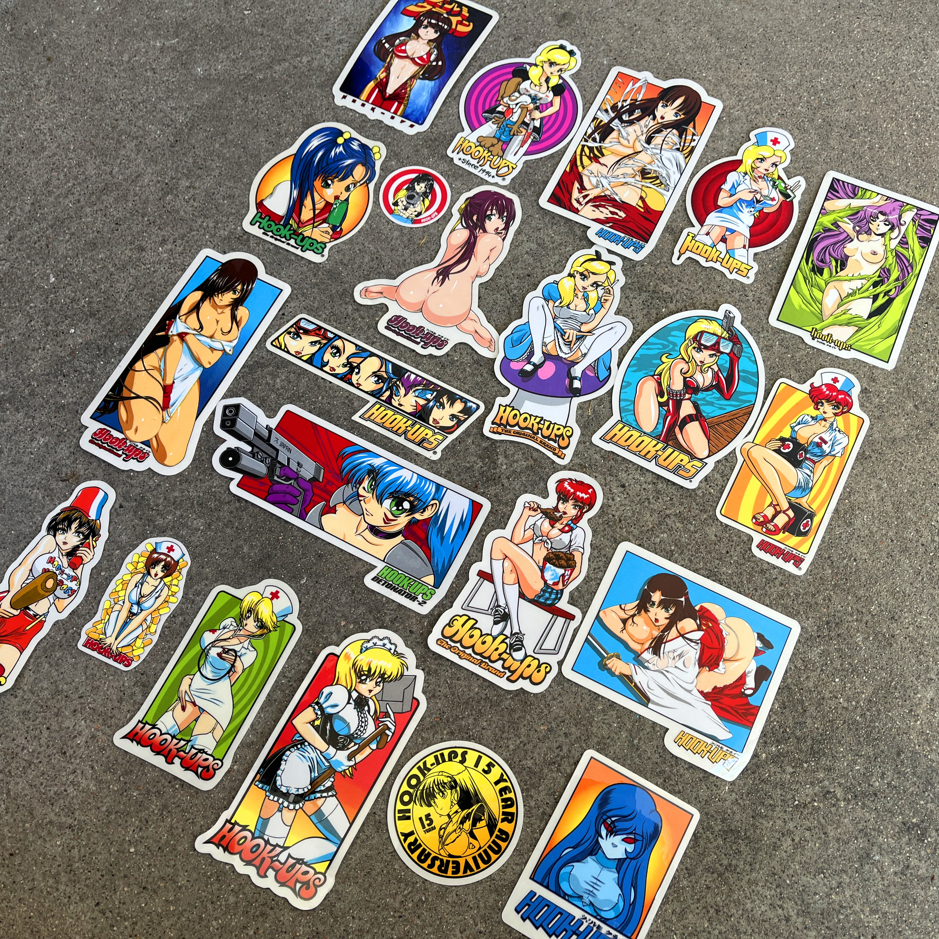 hook-ups vintage stickers 22 pack - Image 2