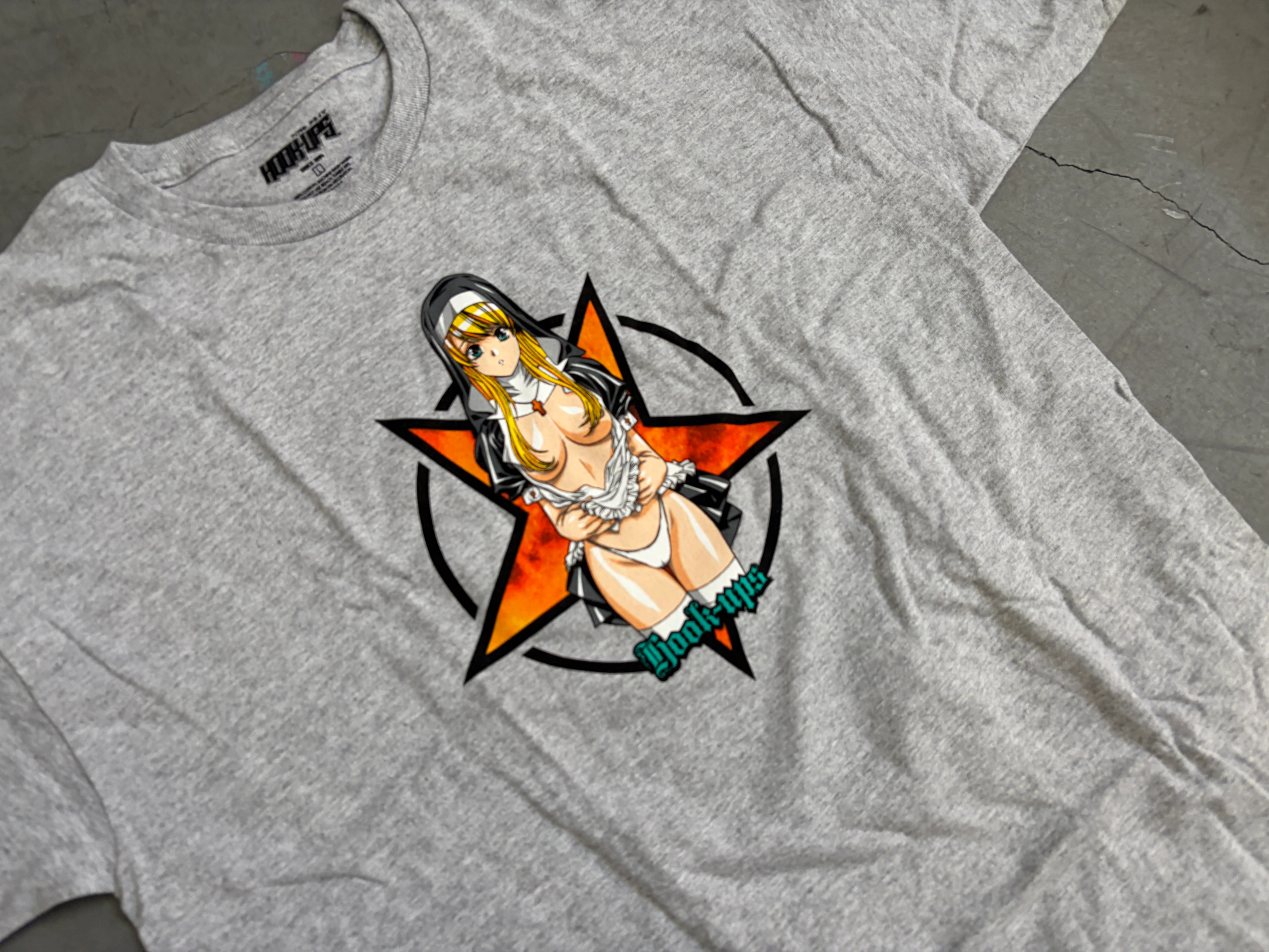 Nun T-shirt - HEATHER GREY - NEW OLD STOCK FROM 2012 - Image 2