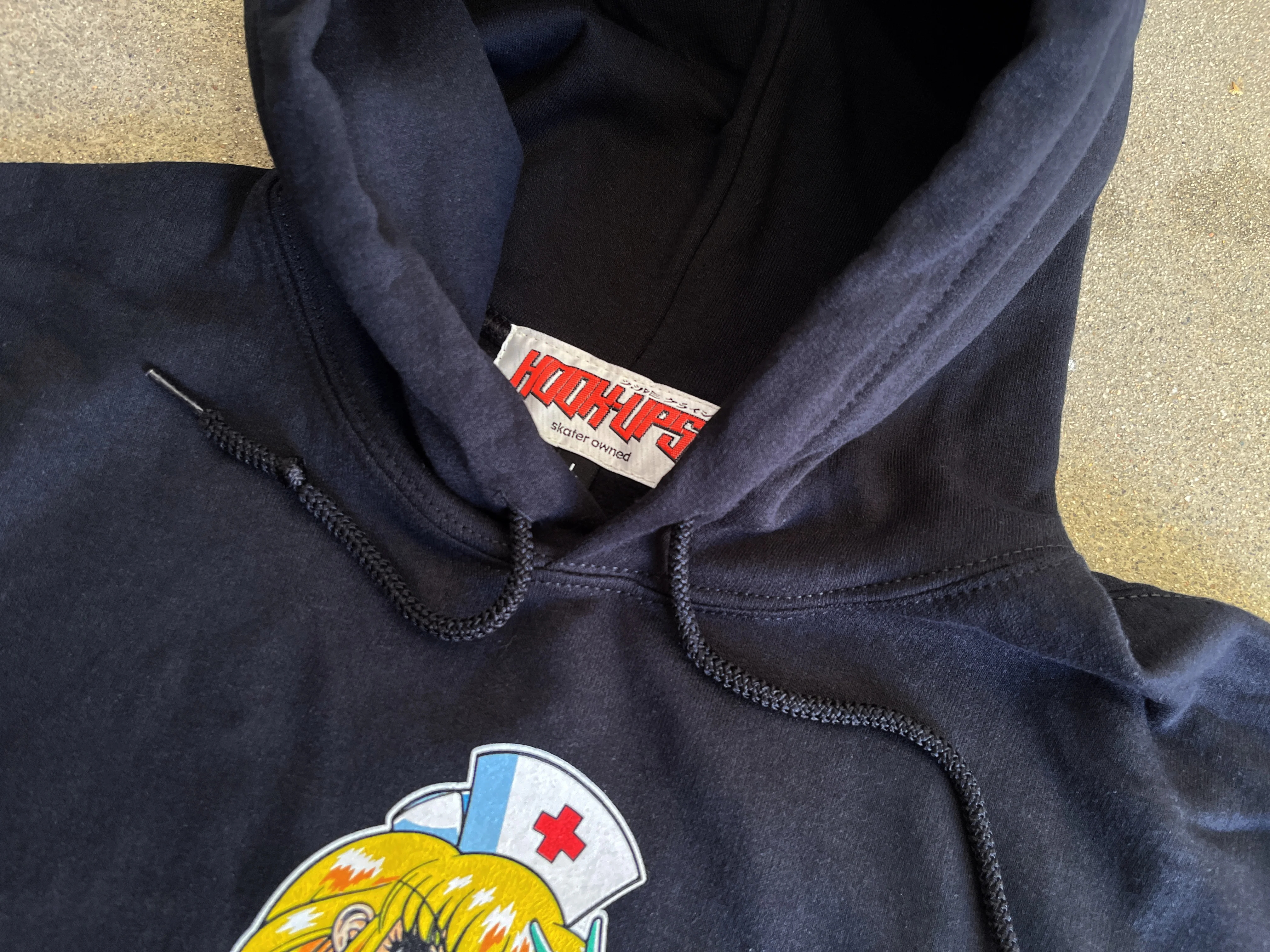 Nurse Daisy Hooded Sweatshirt - BLACK - Image 4