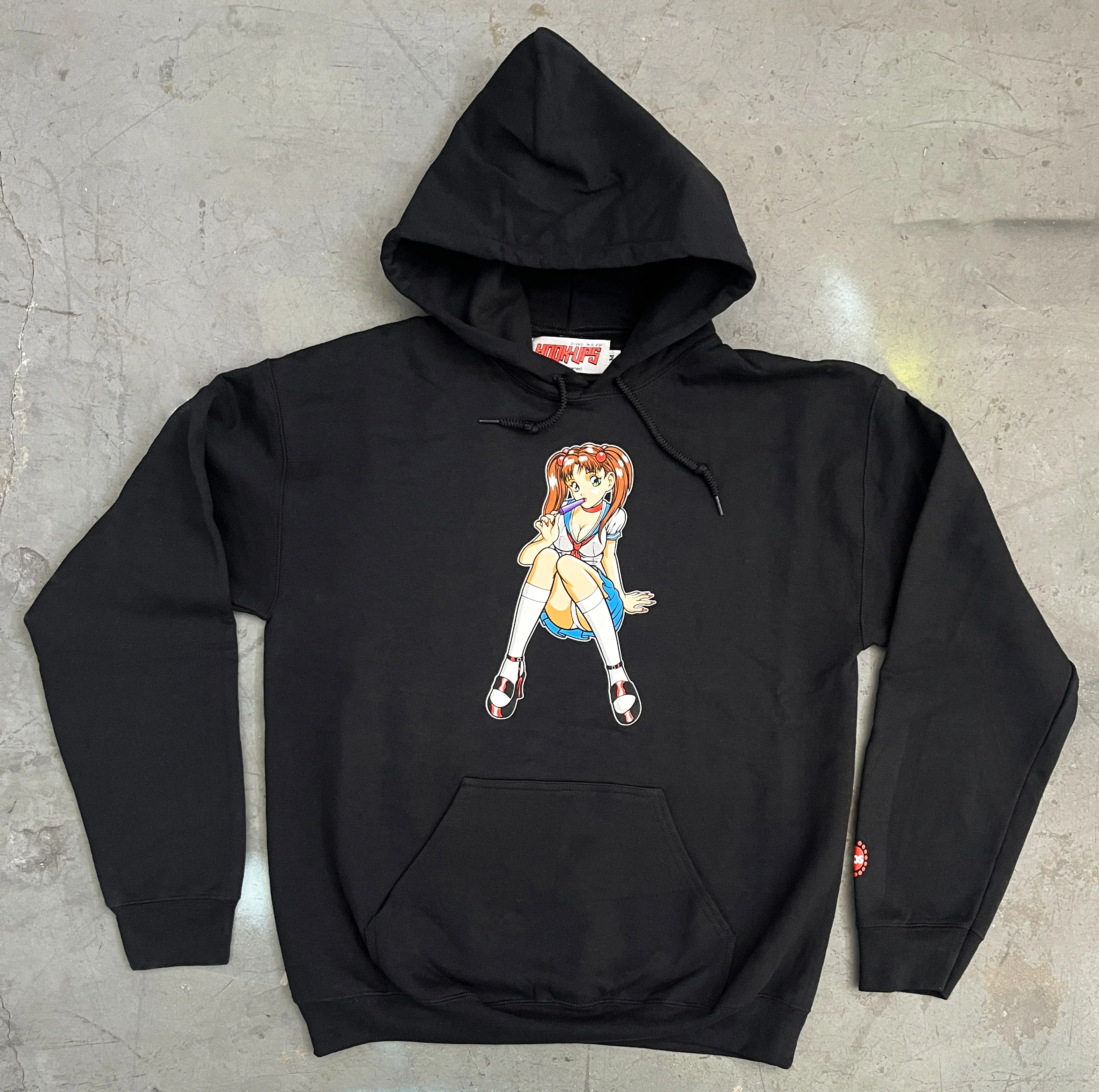 Popsicle Girl Hooded Sweatshirt BLACK - Image 3