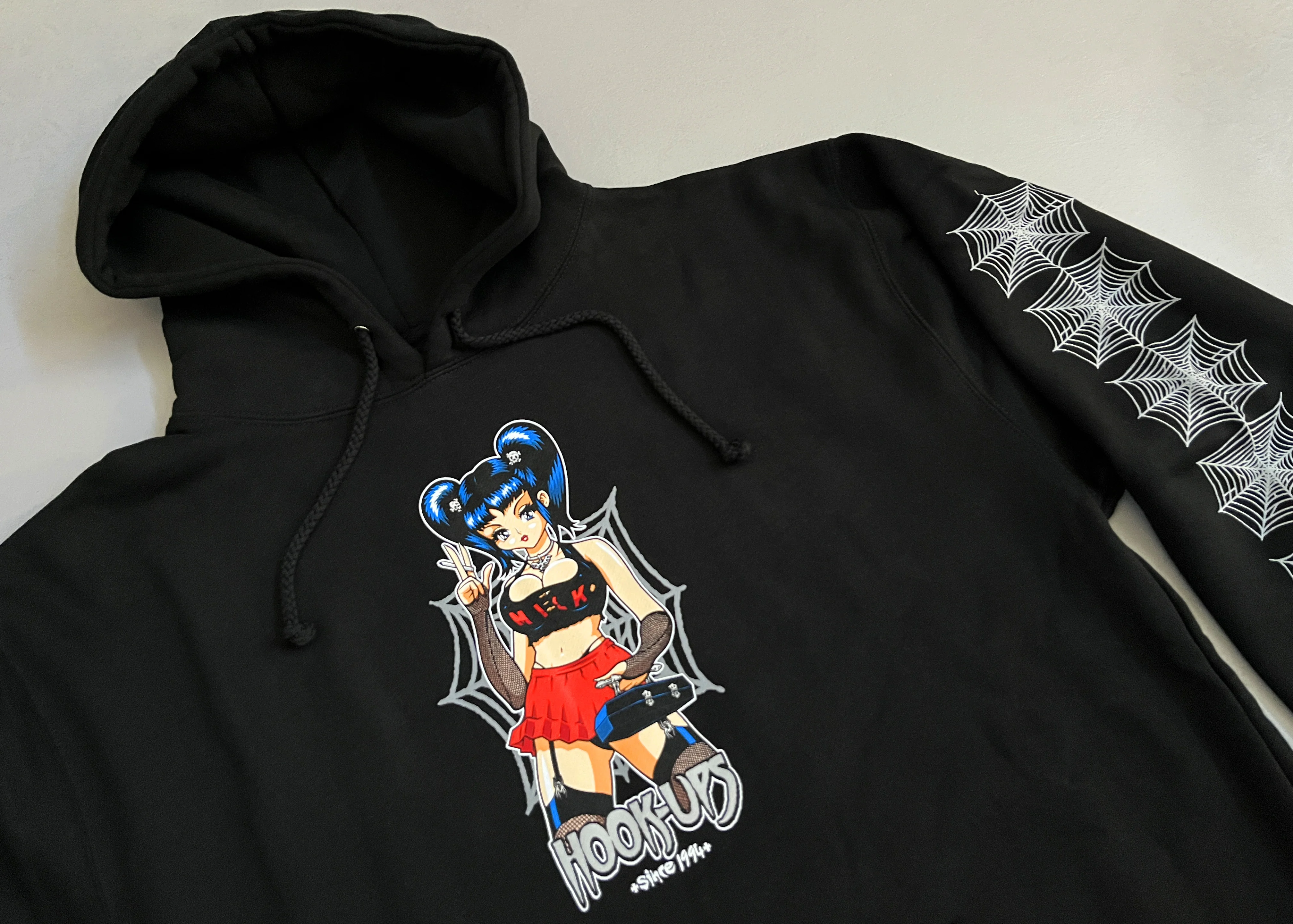Raven HEAVYWEIGHT HOODED SWEATSHIRT - BLACK - Image 2
