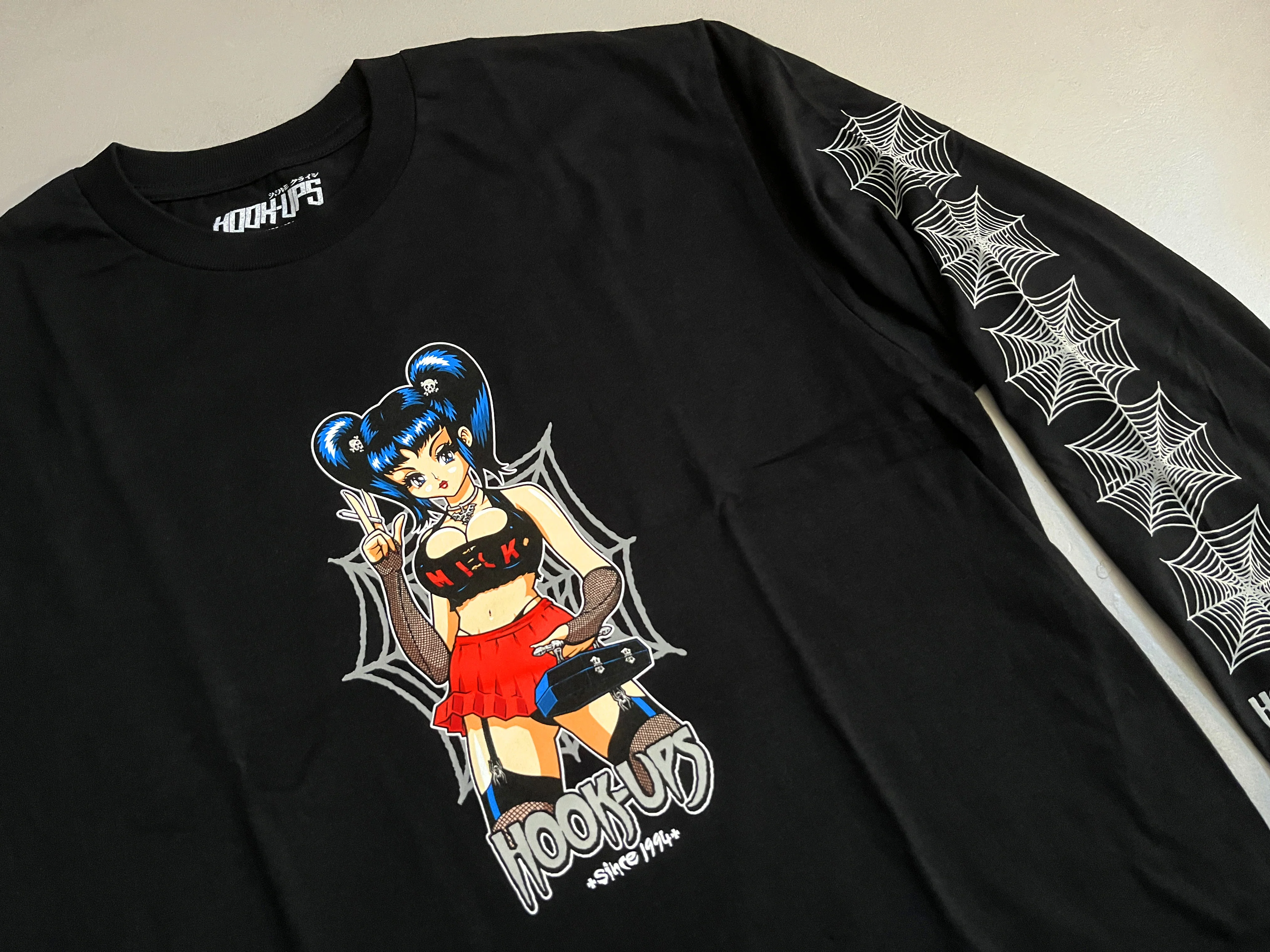 Raven LONG SLEEVE t-shirt BLACK - Image 2