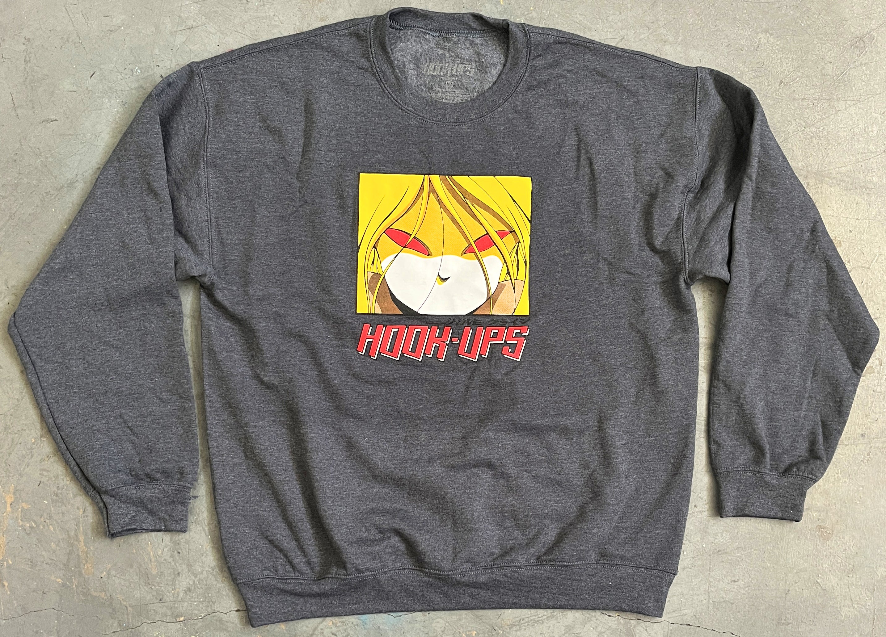 Red Eyes Crew Sweatshirt - GREY - Image 2