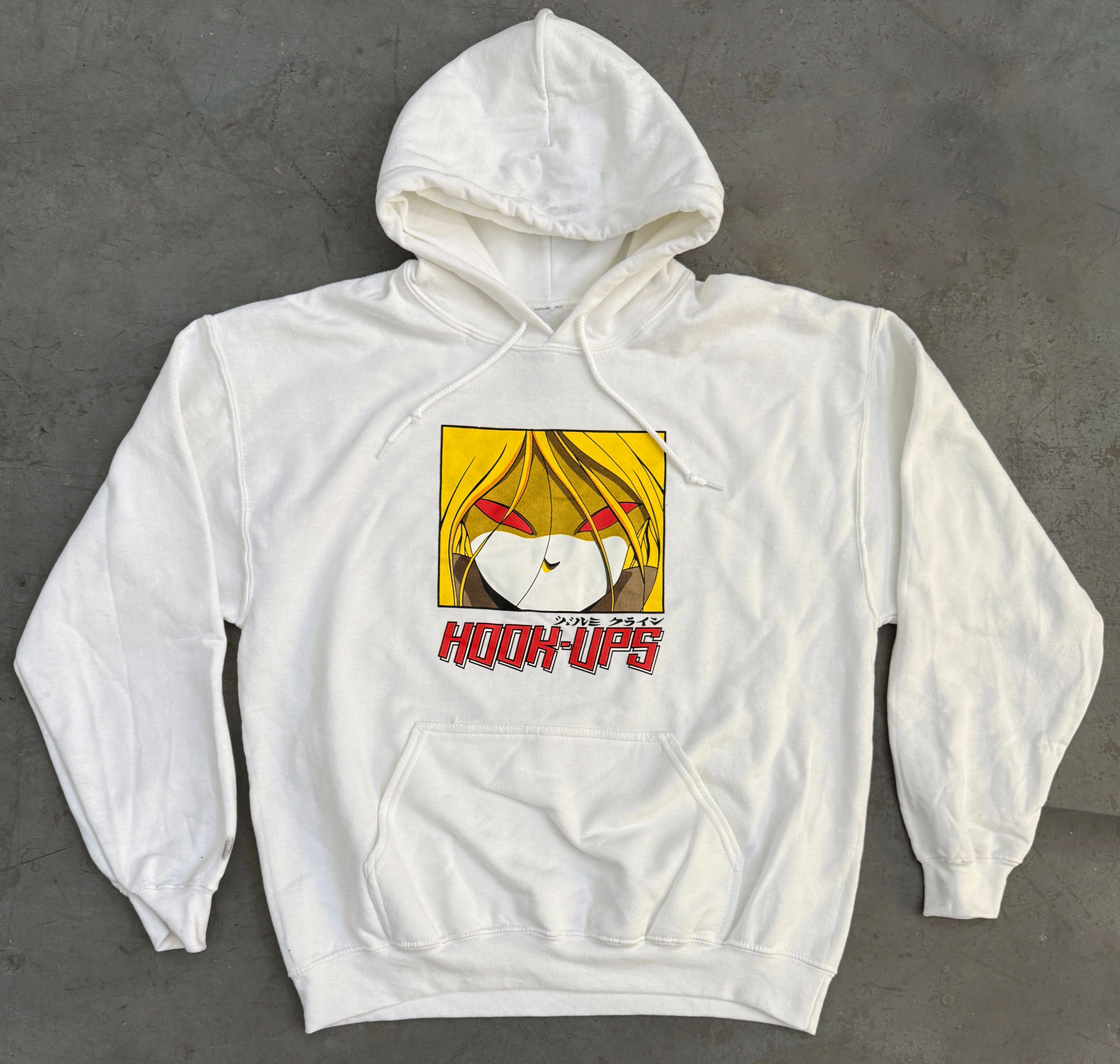 Red Eyes Hooded Sweatshirt- WHITE - Image 3