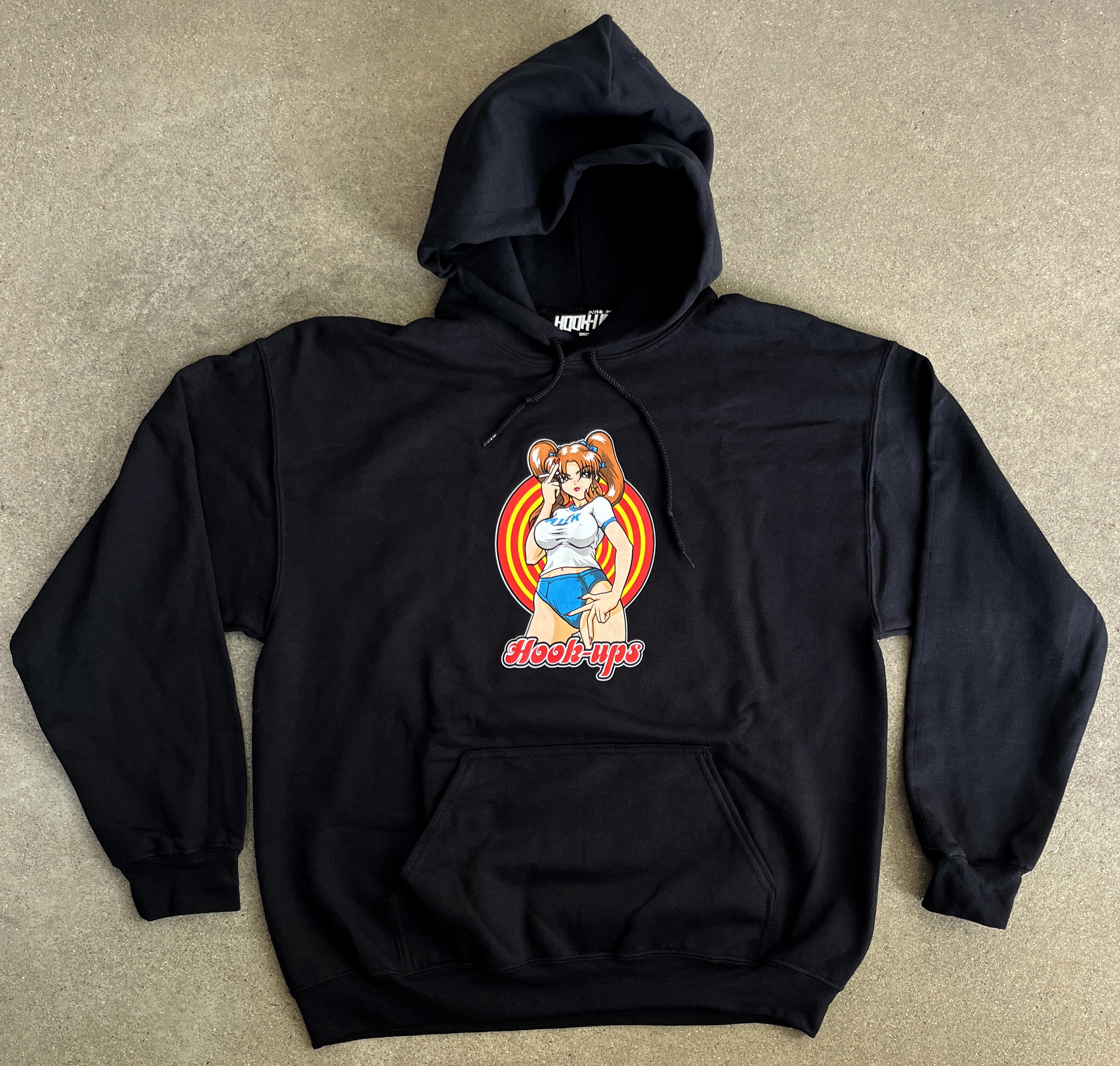 Sakura Hooded Sweatshirt BLACK - Image 2