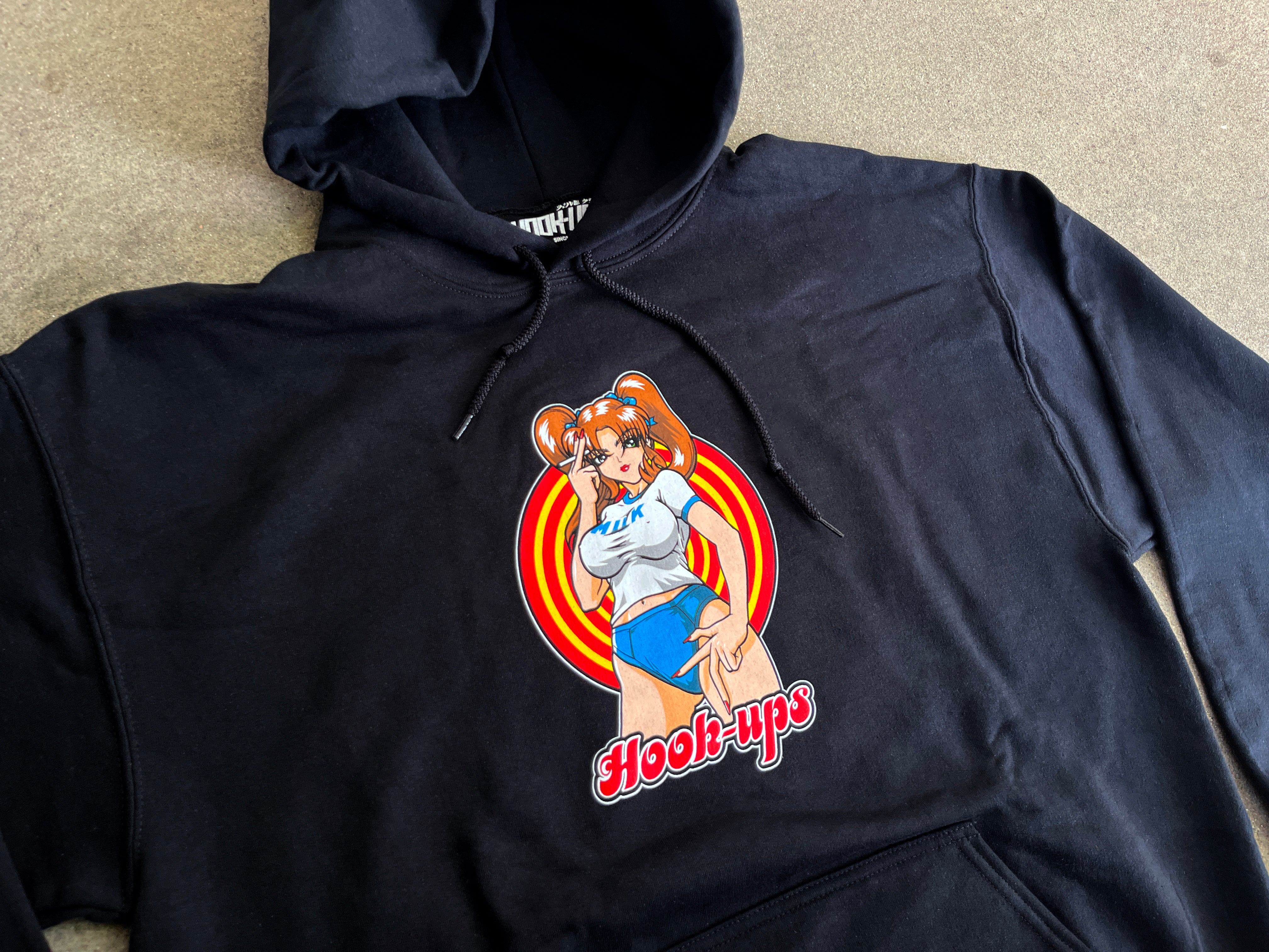 Sakura Hooded Sweatshirt BLACK - Image 3