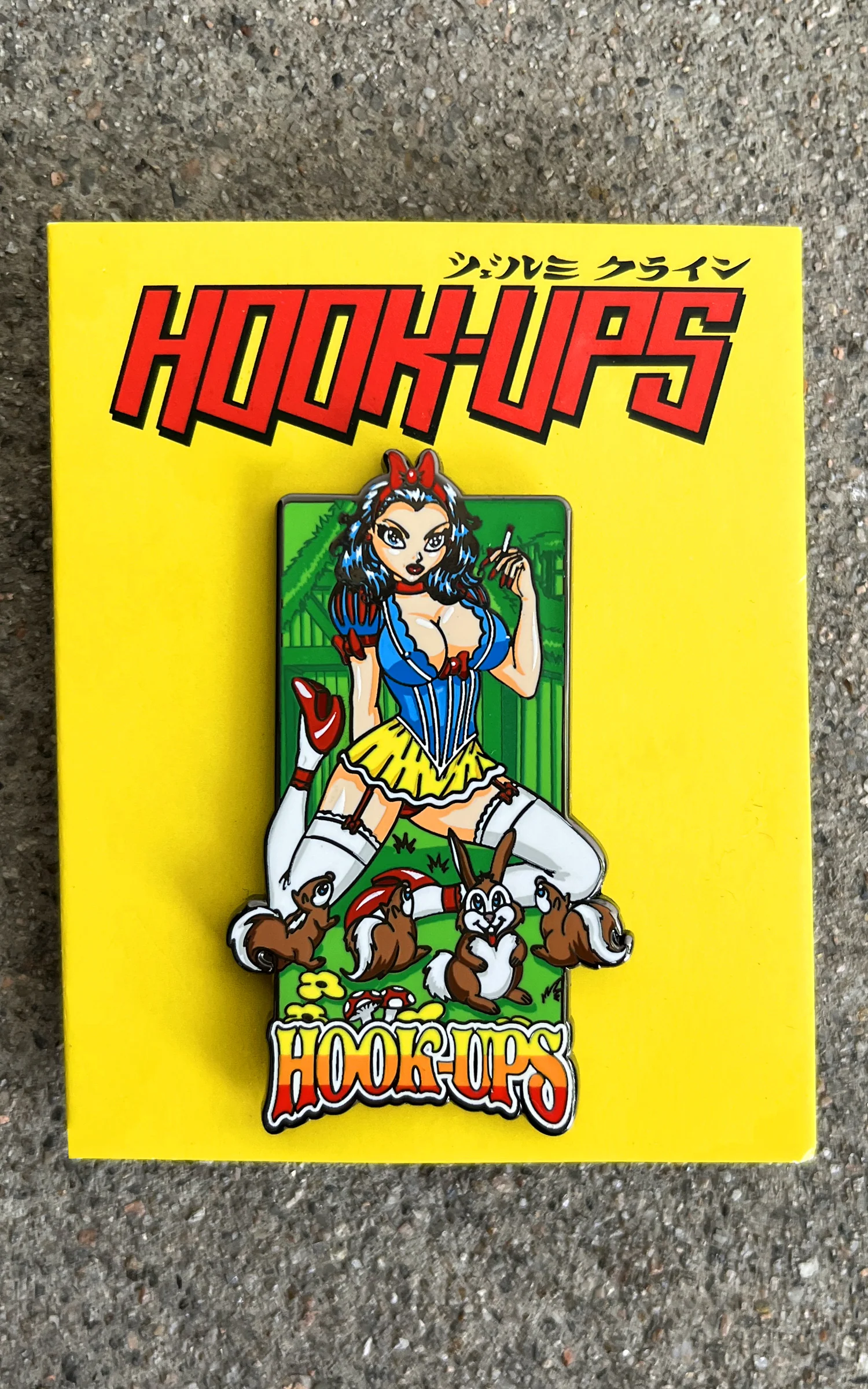 Snow White hard enamel pin 2.2 inches tall